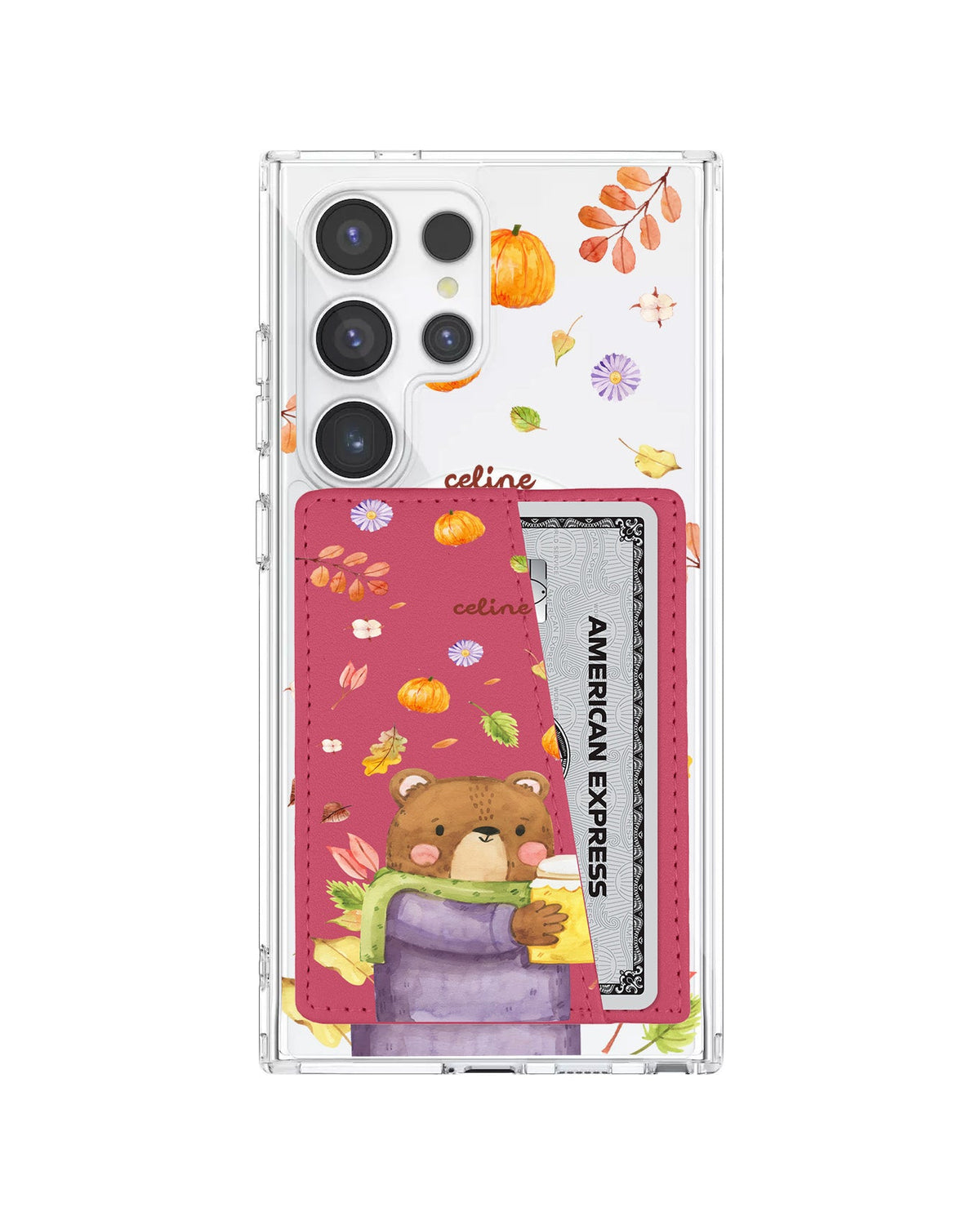 Android Leather Wallet Case - Honey In Autum