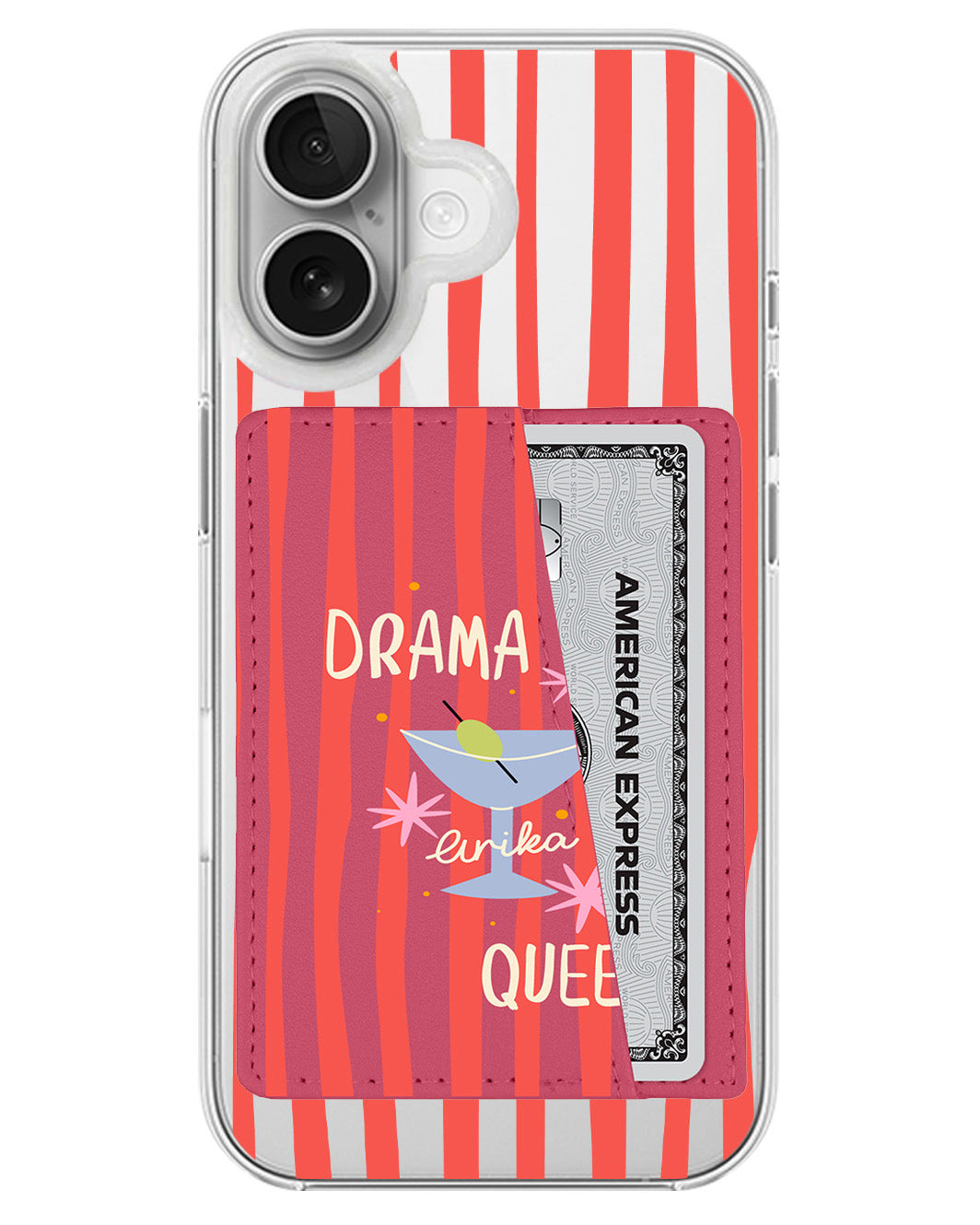 iPhone Leather Wallet Case - Drama Queen