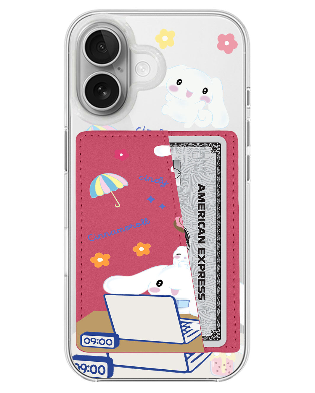iPhone Leather Wallet Case - Hard Work Cinnamoroll