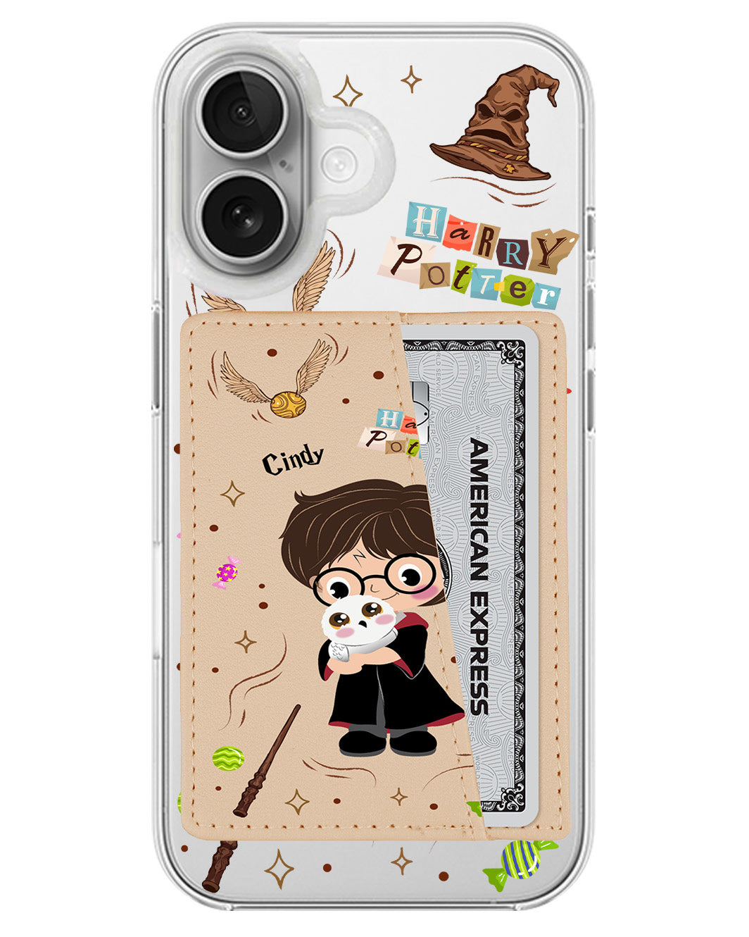 iPhone Leather Wallet Case - Harry & Hedwig
