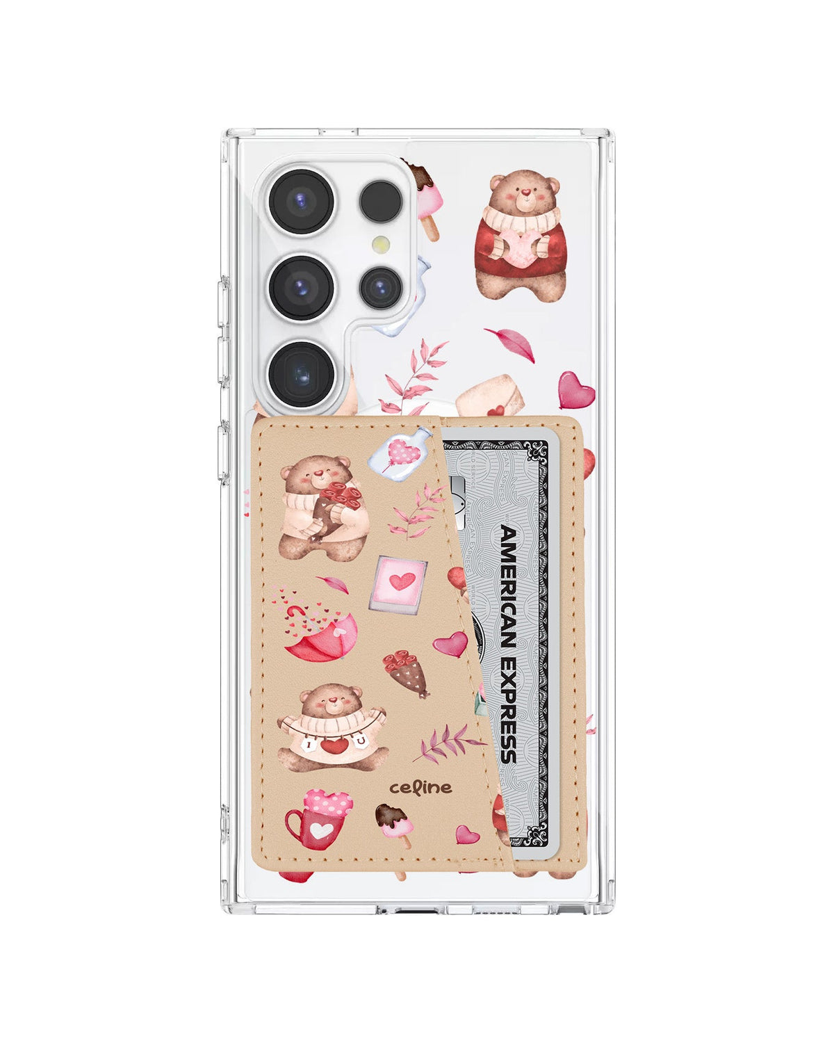 Android Leather Wallet Case - Valentine With My Bear