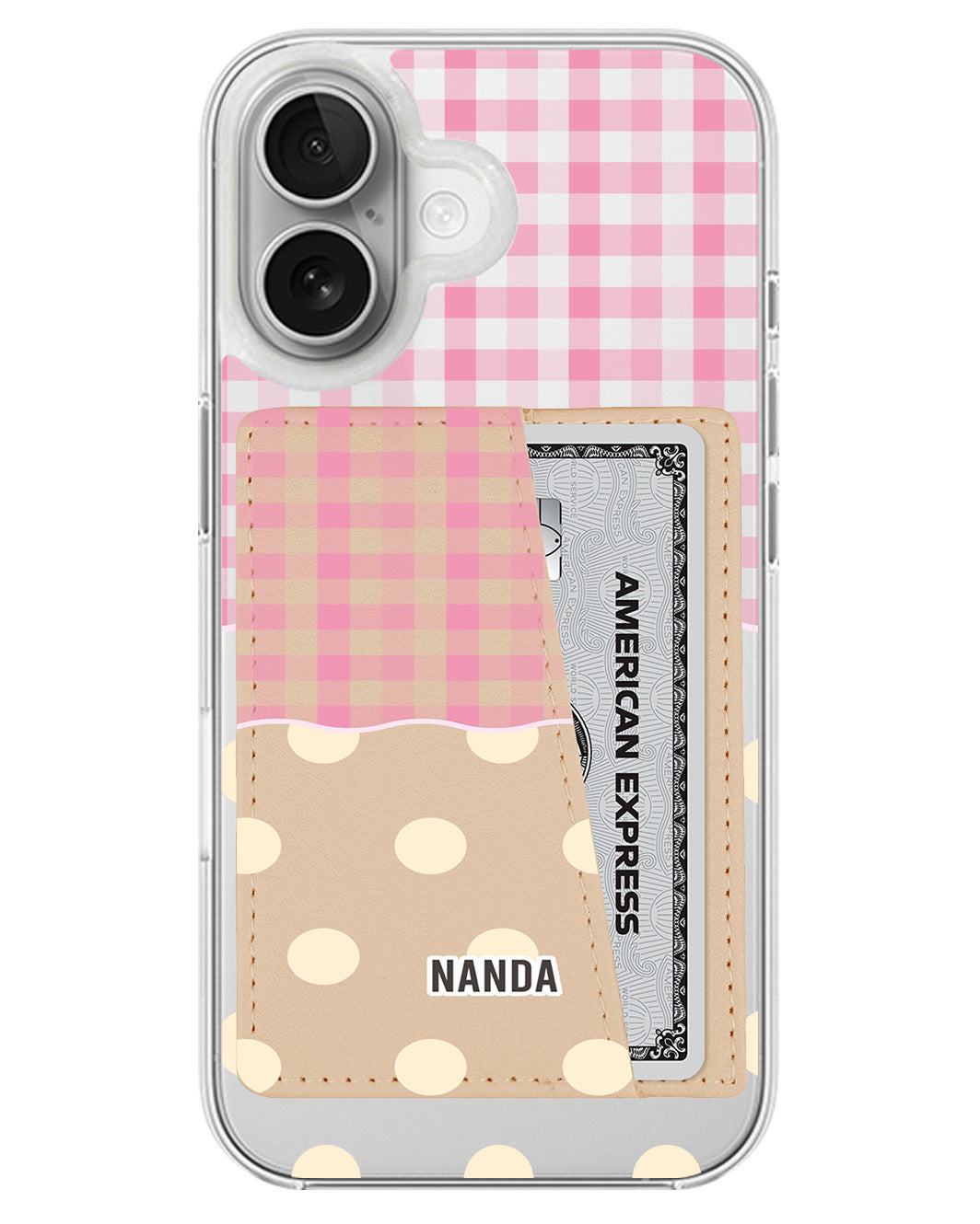 iPhone Leather Wallet Case - Pink Picnic Day