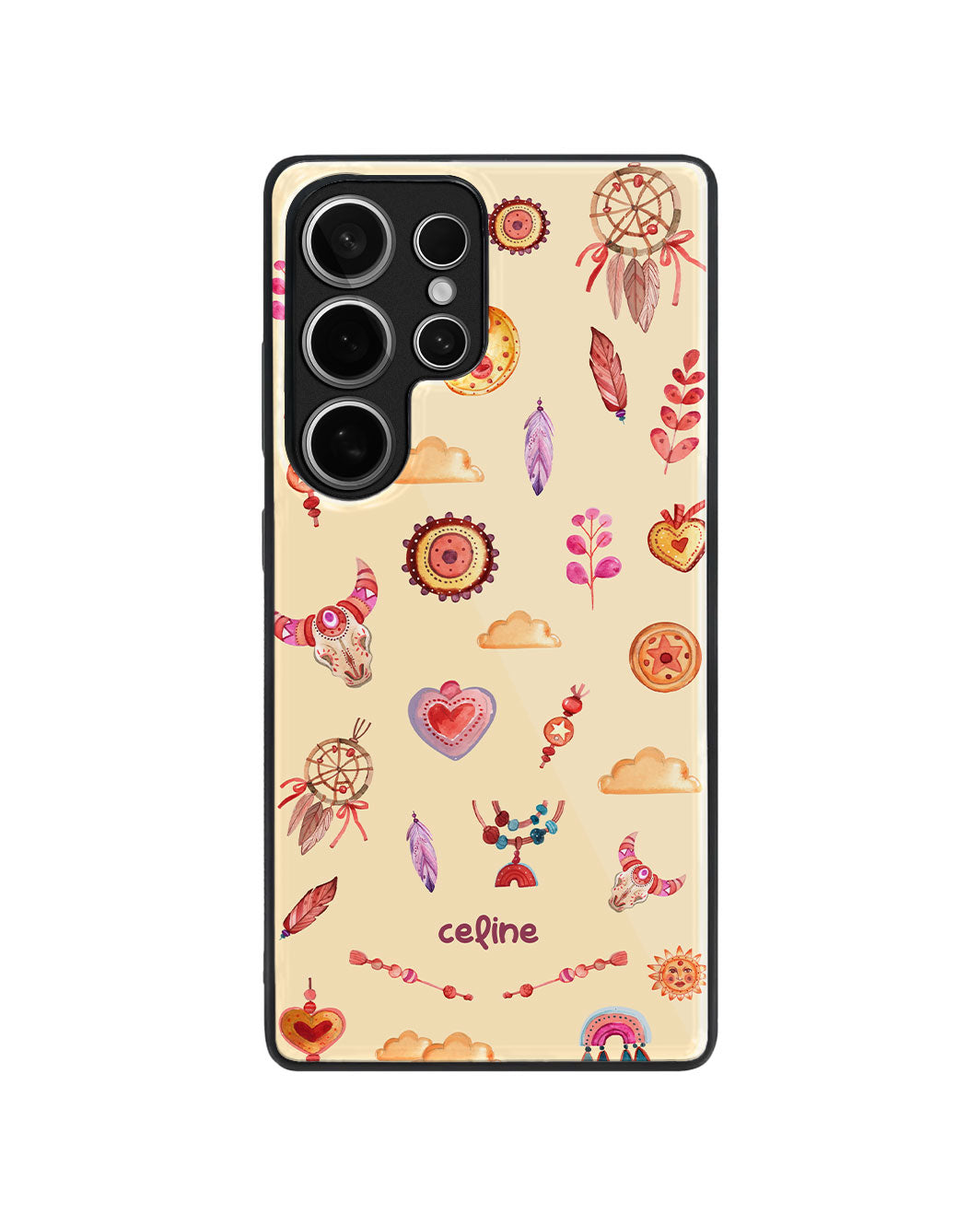 Android Premium Glaze Case - Boho Red