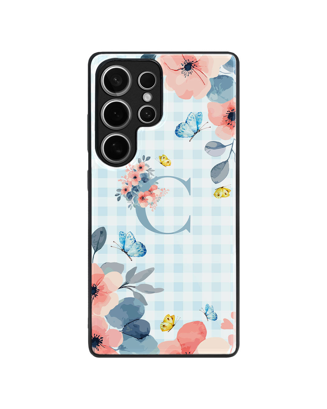 Android Premium Glaze Case - Flower Blue