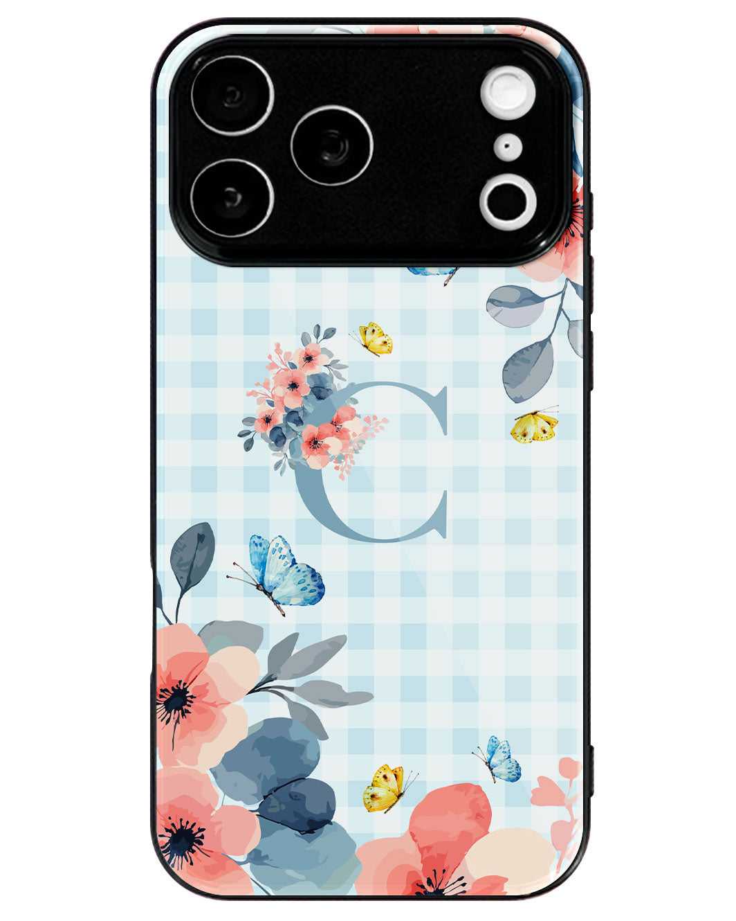 iPhone Premium Glaze Case - Flower Blue