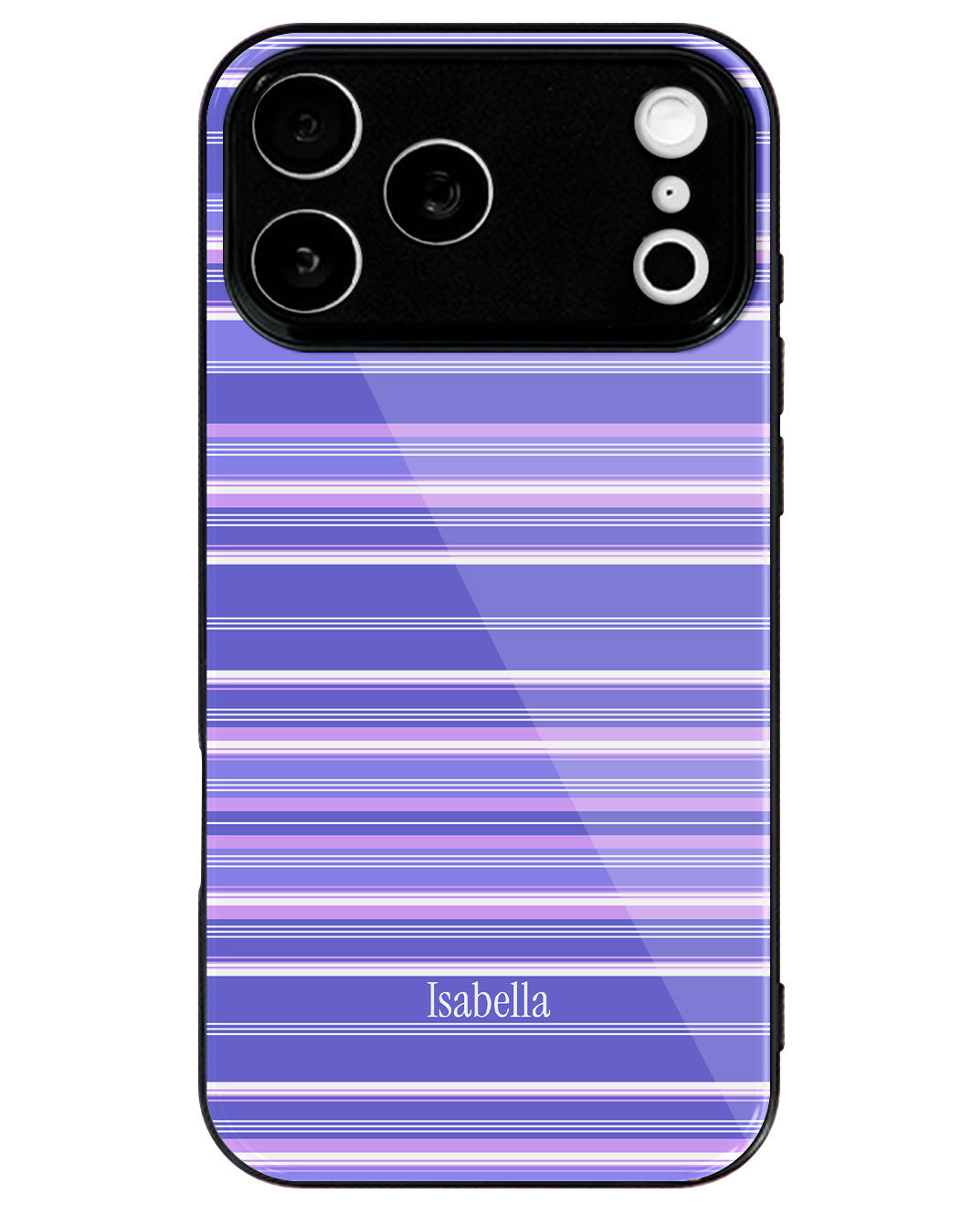 iPhone Premium Glaze Case - Lavender Stripes