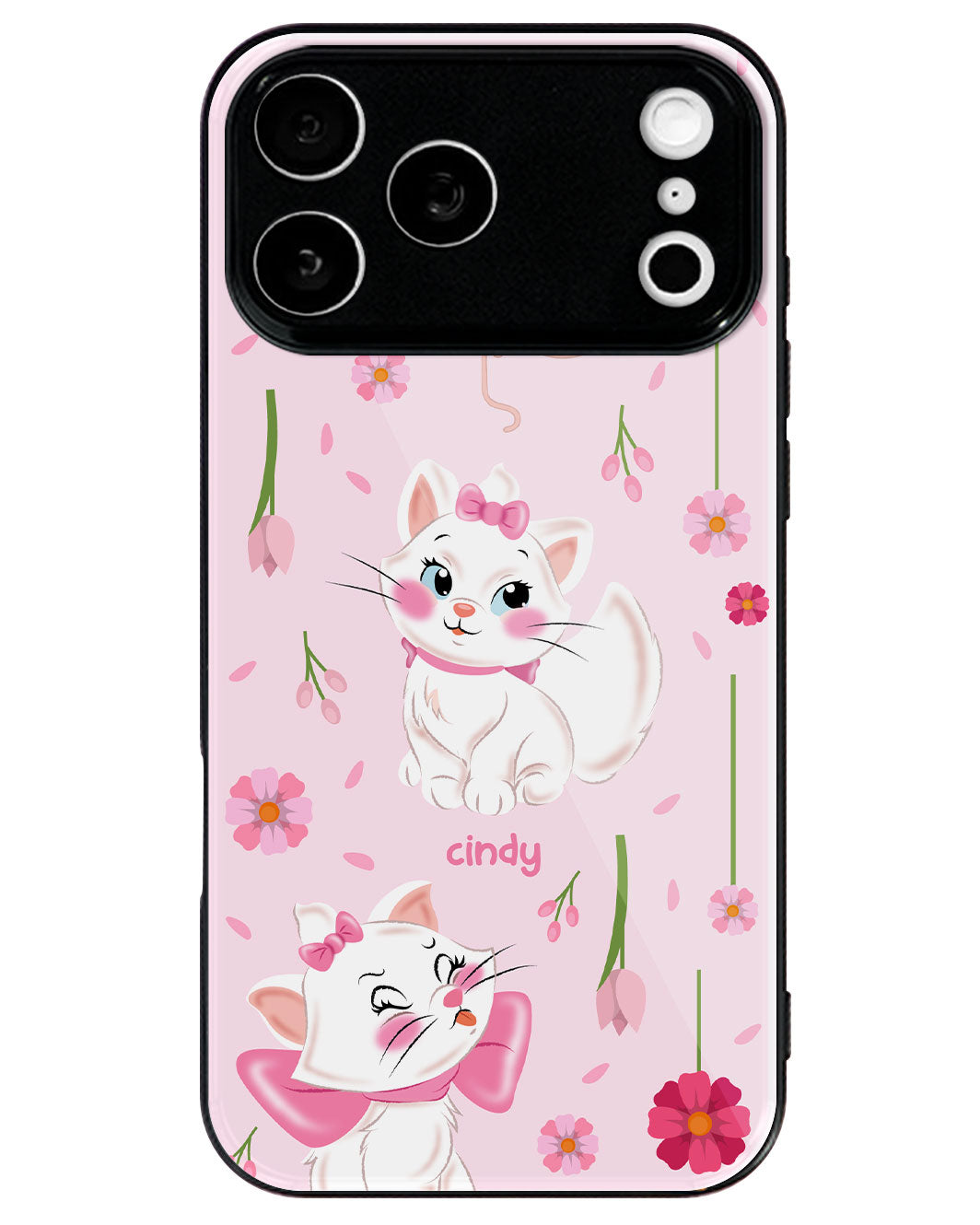 iPhone Premium Glaze Case - Marrie Cat Flower