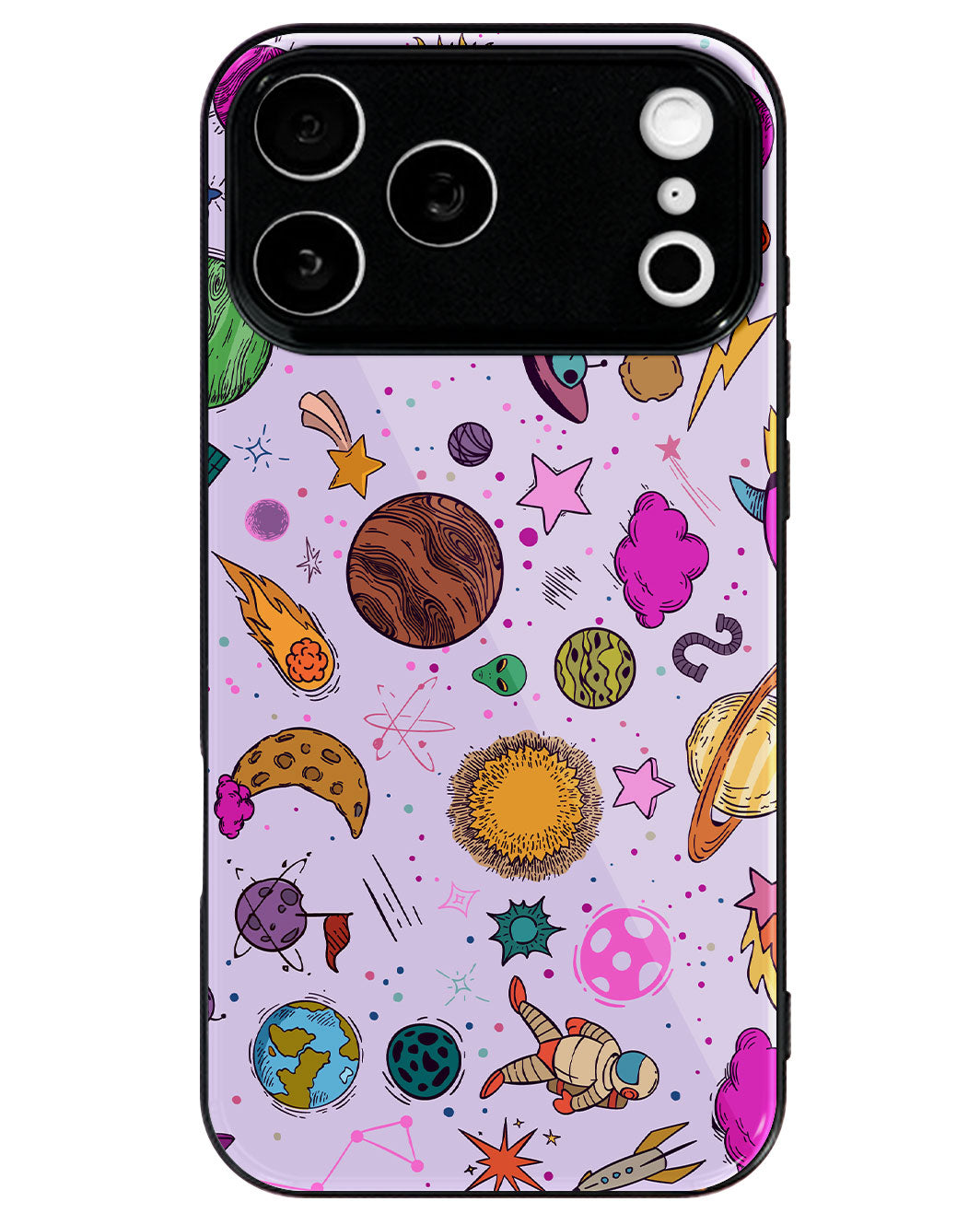 iPhone Premium Glaze Case - Retro Space