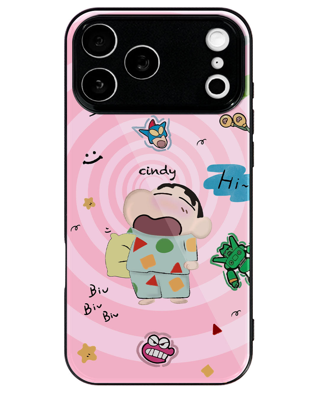 iPhone Premium Glaze Case - Sleepy Shinchan