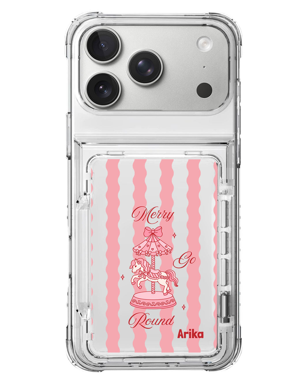 iPhone Crystal Wallet Standing Case - Merry Go Round