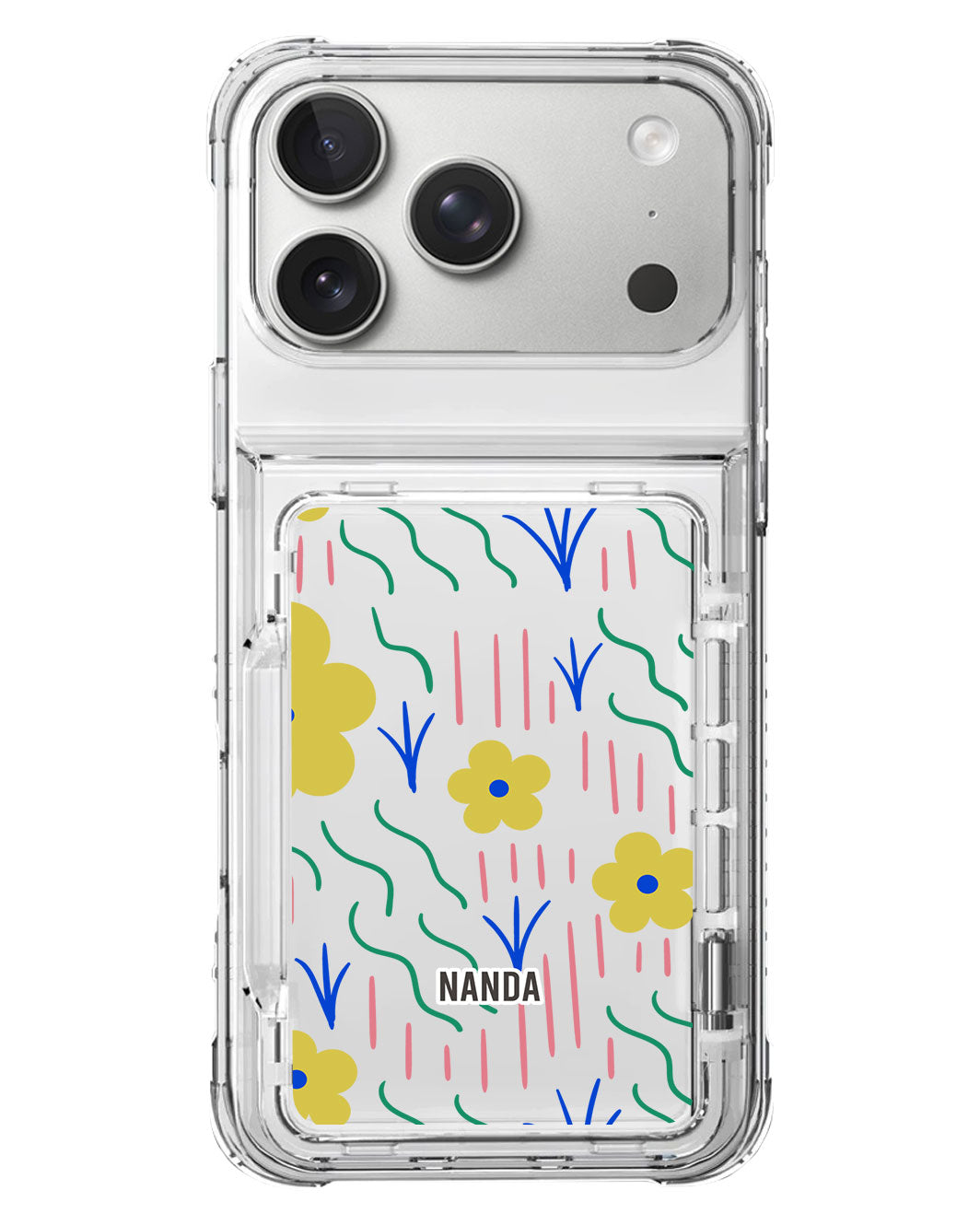 iPhone Crystal Wallet Standing Case - Scarlet Garden