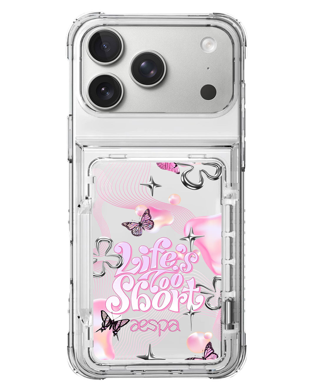 iPhone Crystal Wallet Standing Case - Aespa 1