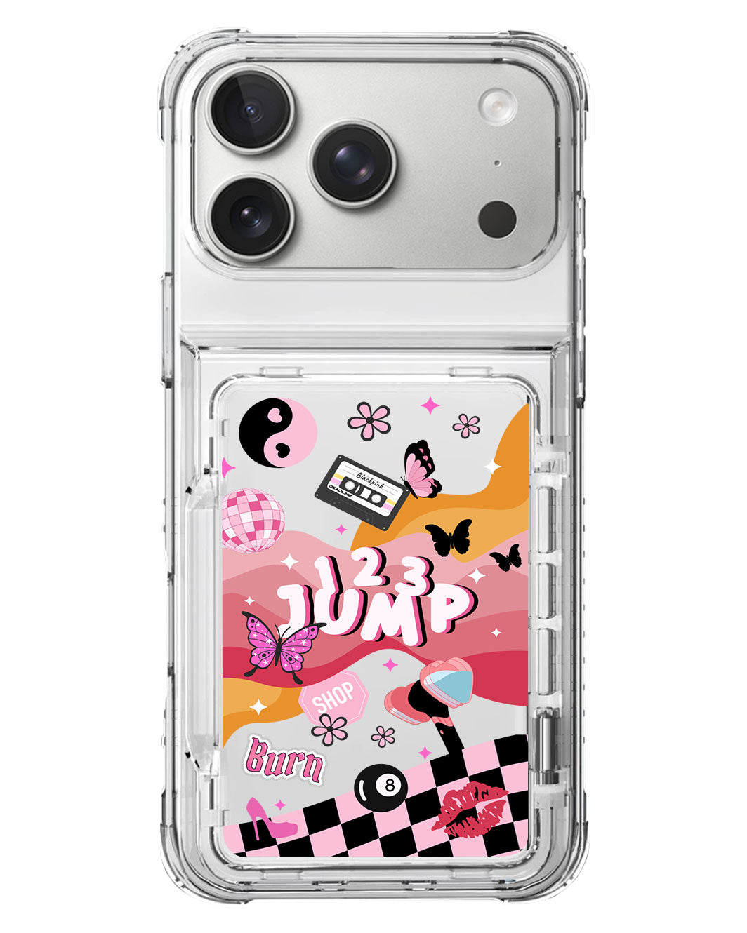 iPhone Crystal Wallet Standing Case - Blackpink 4