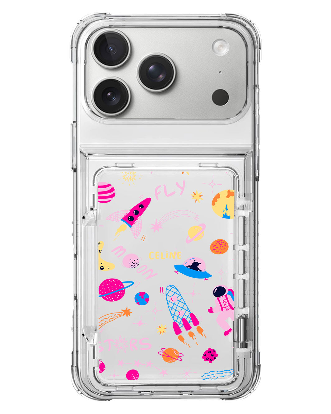 iPhone Crystal Wallet Standing Case - Happy Space