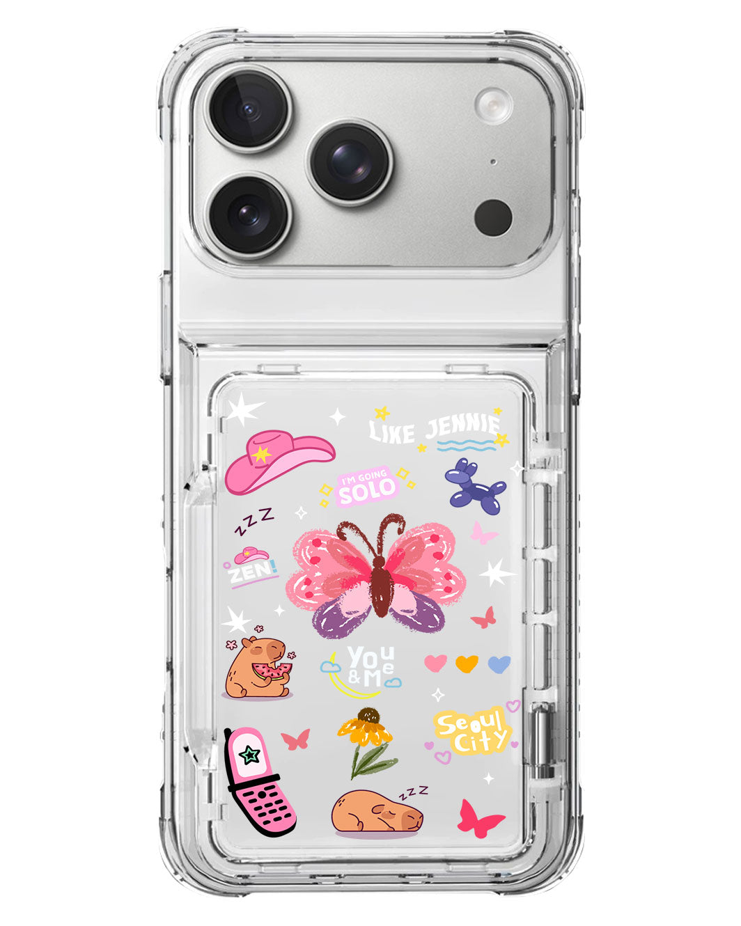 iPhone Crystal Wallet Standing Case - BLACKPINK Jennie 2