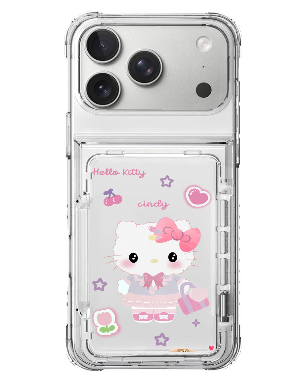 iPhone Crystal Wallet Standing Case - Kitty Fashion