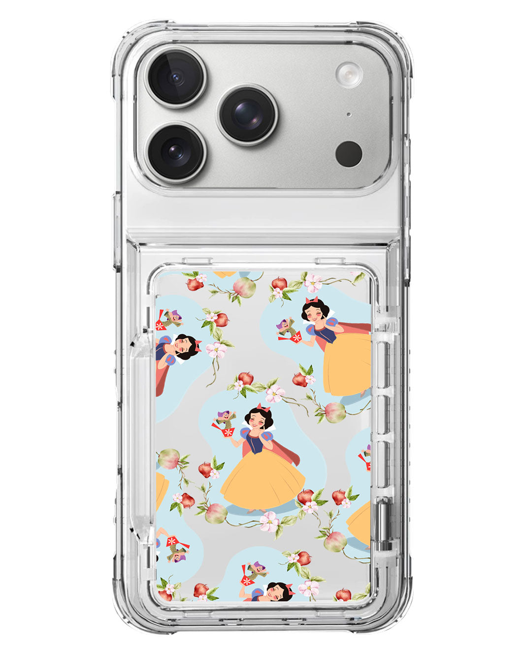 iPhone Crystal Wallet Standing Case - Snow White Pattern