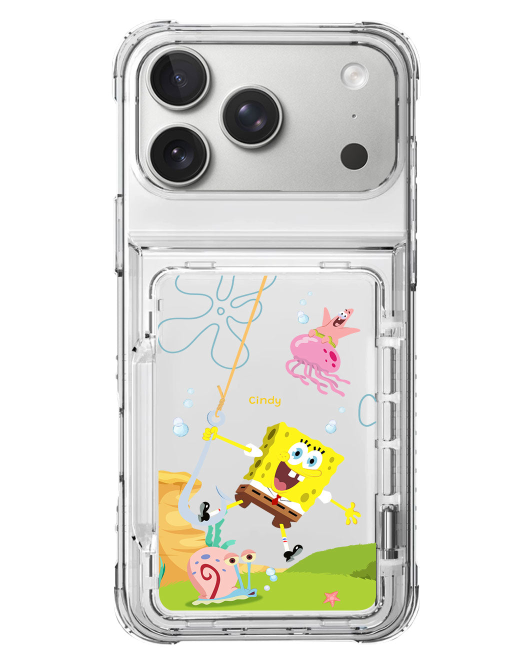 iPhone Crystal Wallet Standing Case - Spongebob 2