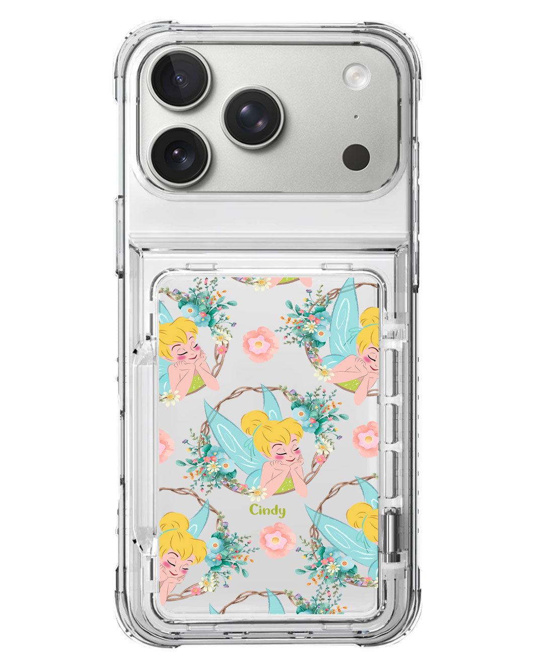 iPhone Crystal Wallet Standing Case - Tingkerbell Pattern