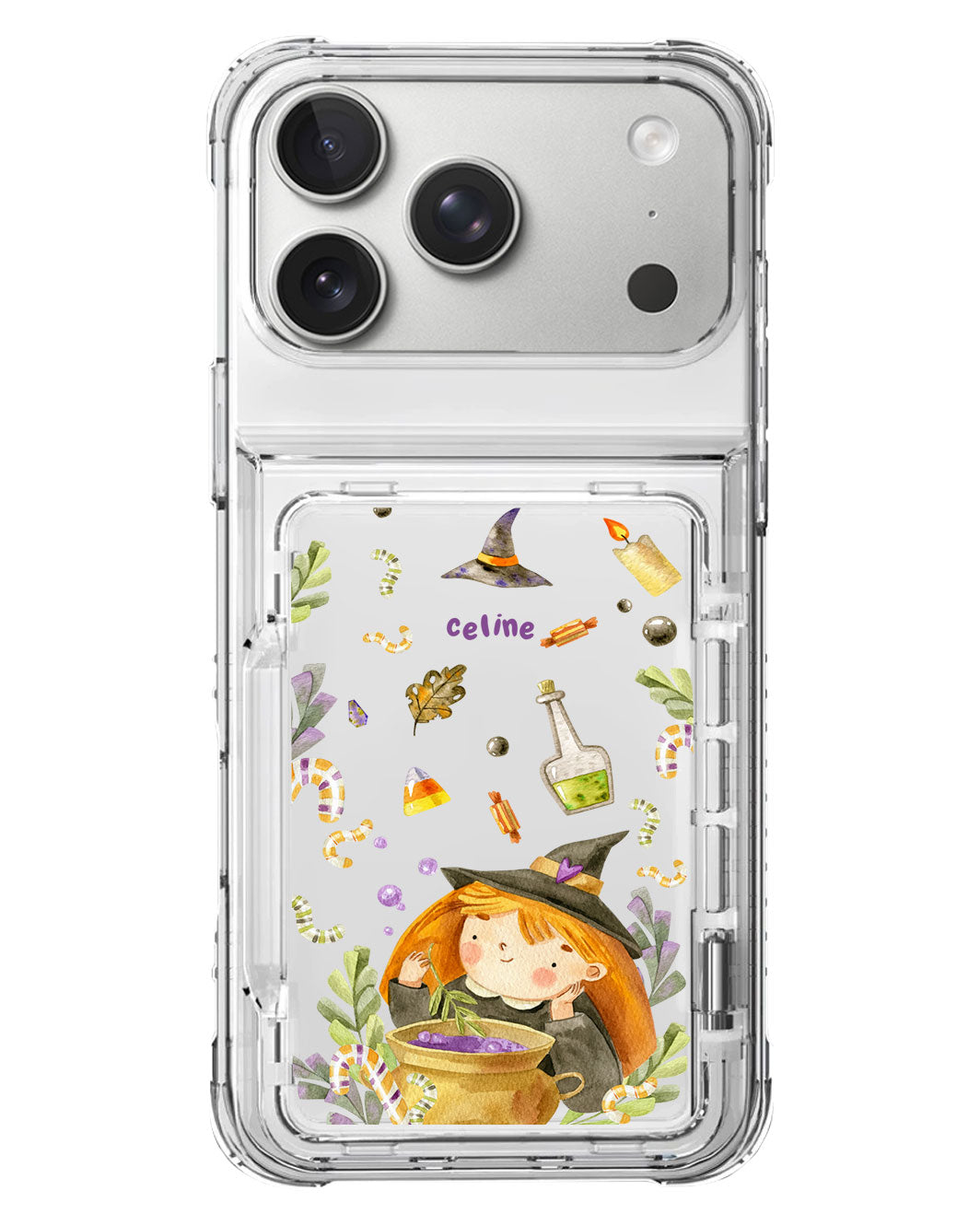 iPhone Crystal Wallet Standing Case - Witch's Potion