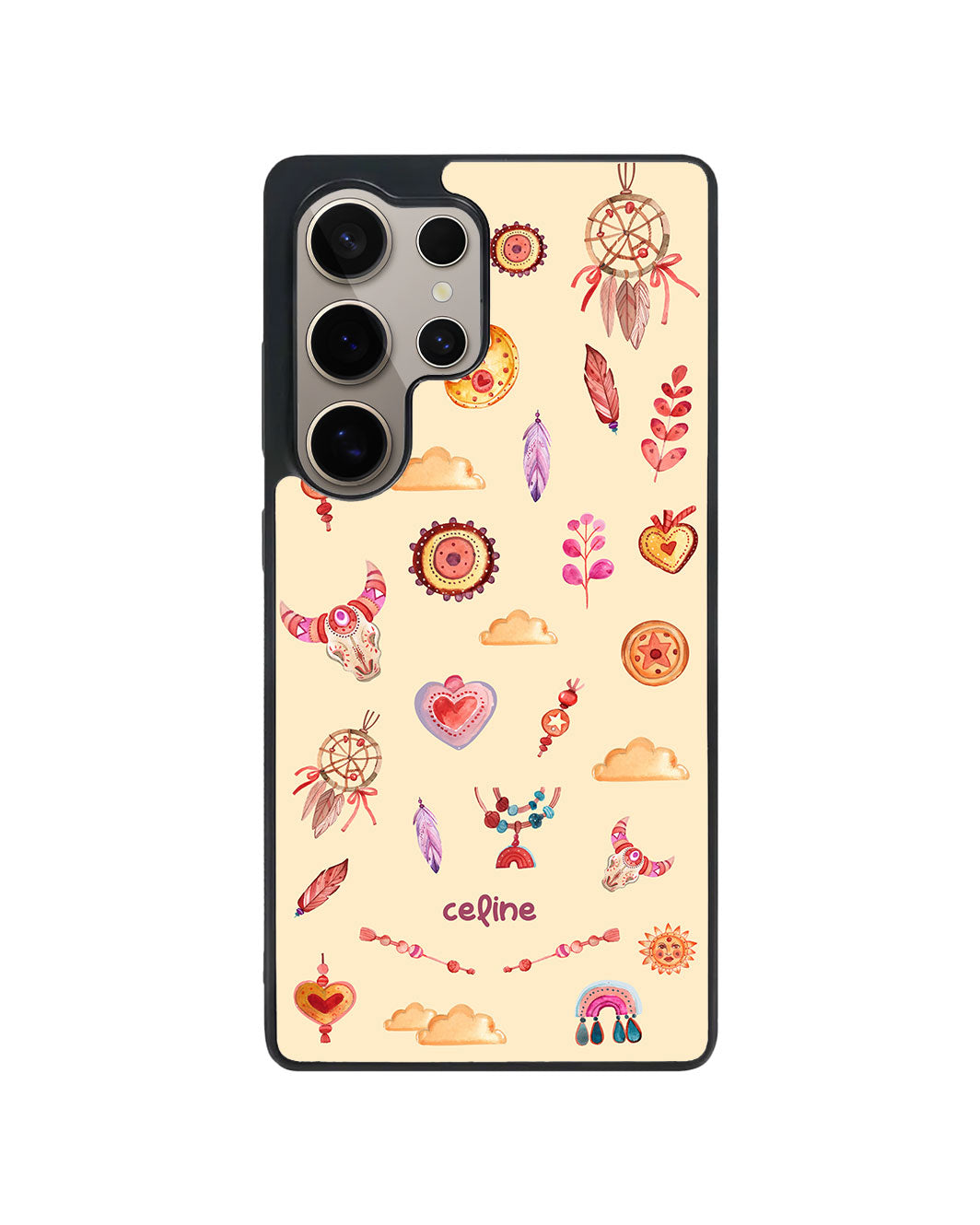 Android Premium Glam Case - Boho Red