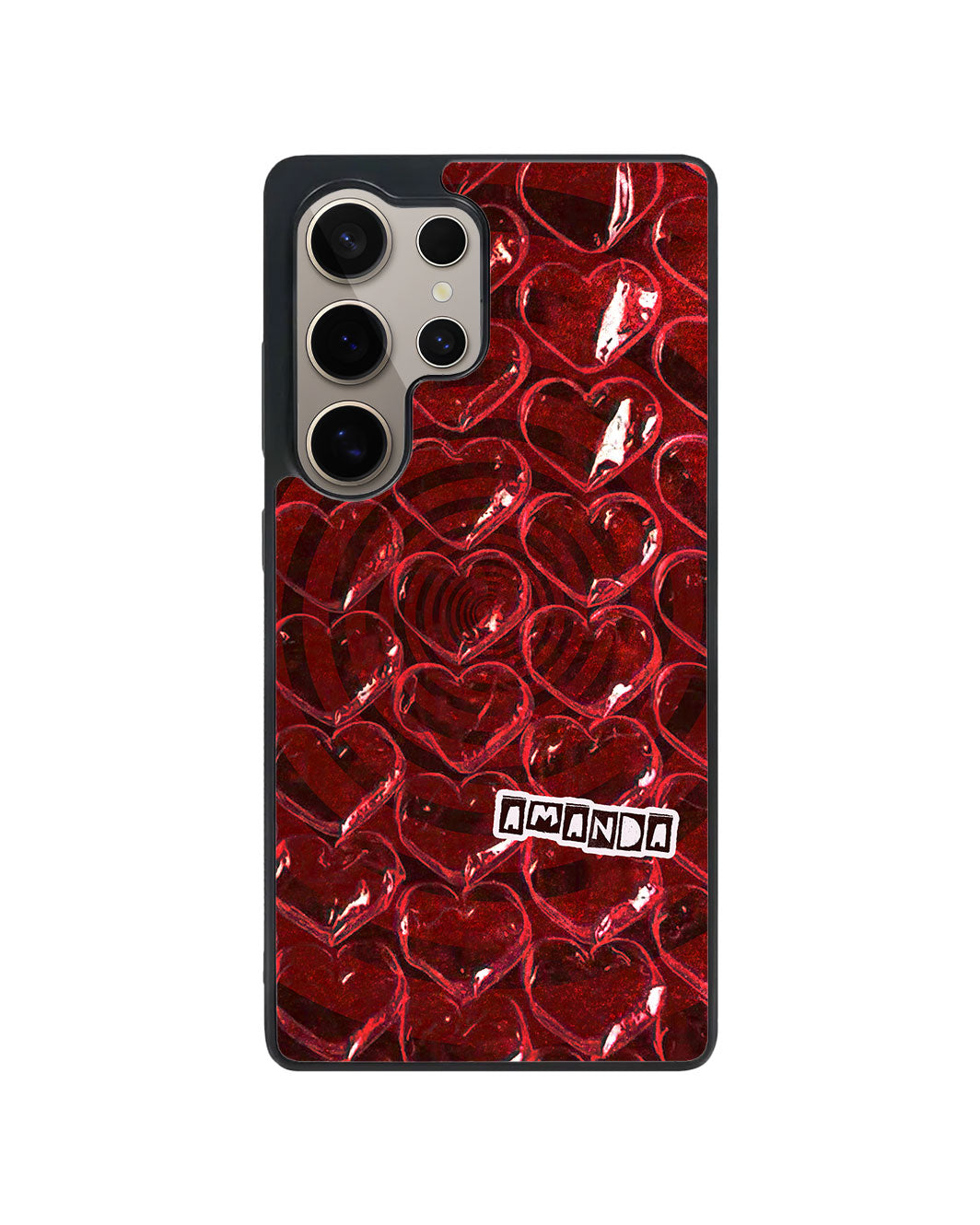 Android Premium Glam Case - Spiral Hearts