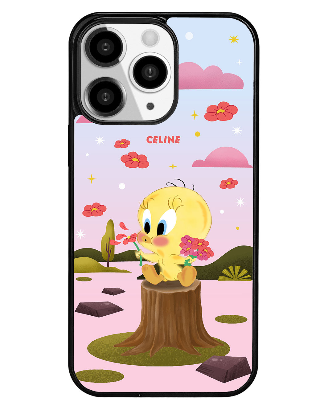 iPhone Premium Glam Case - Tweety Flower