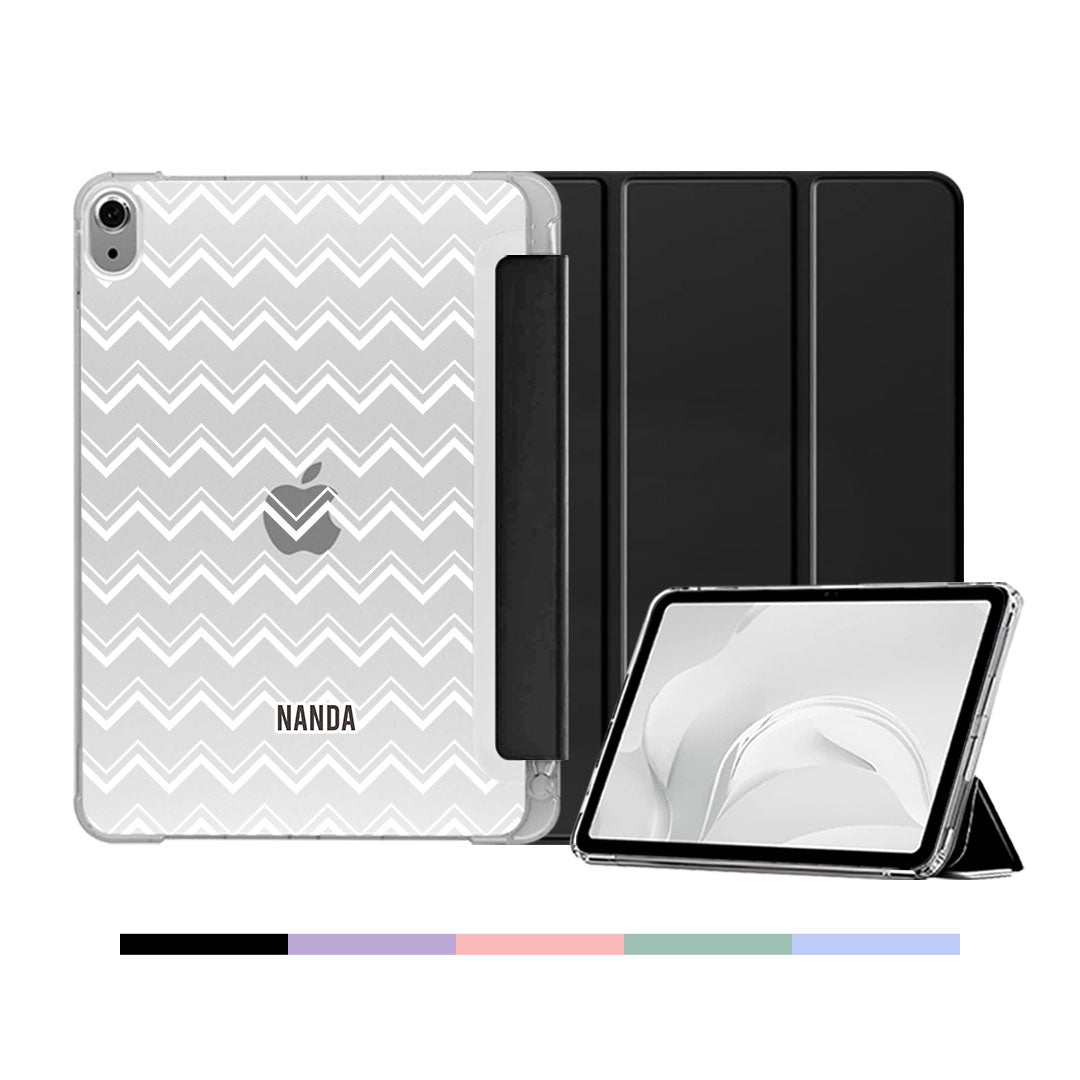 iPad & Android Tab Softcase Flipcover - Lavender Zigzag