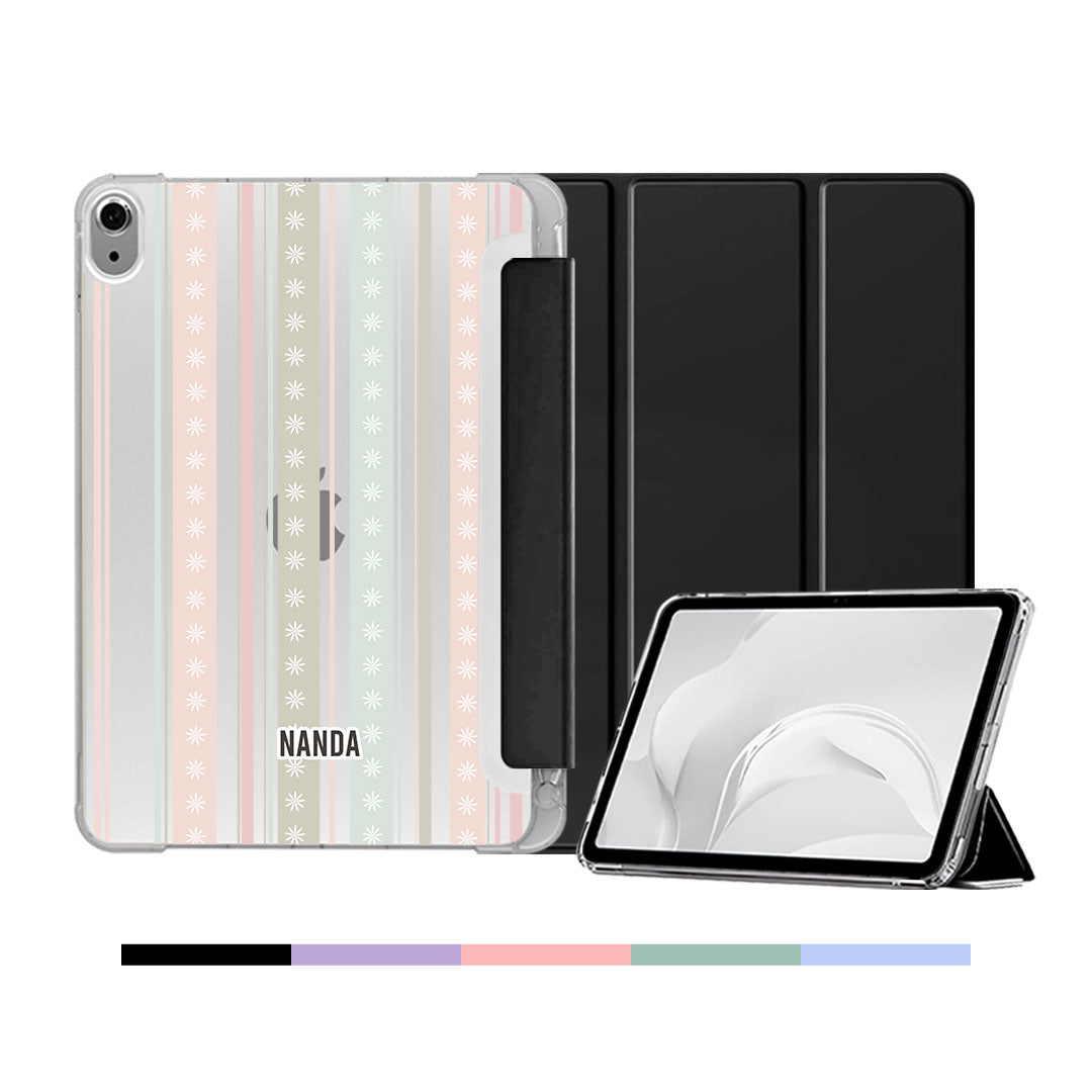 iPad & Android Tab Softcase Flipcover - Soft Bloom Stripes