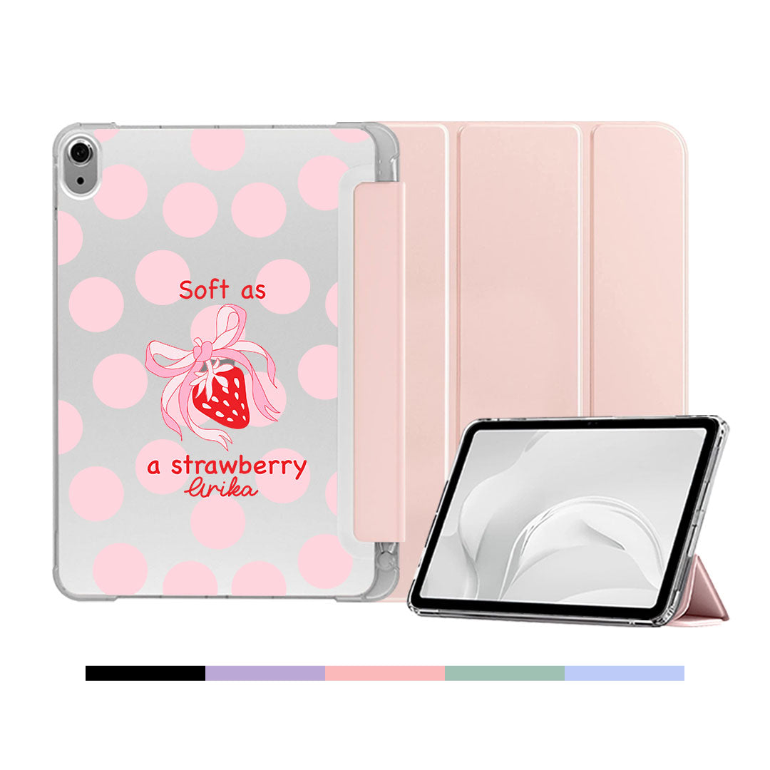 iPad & Android Tab Softcase Flipcover - Strawberry Softie