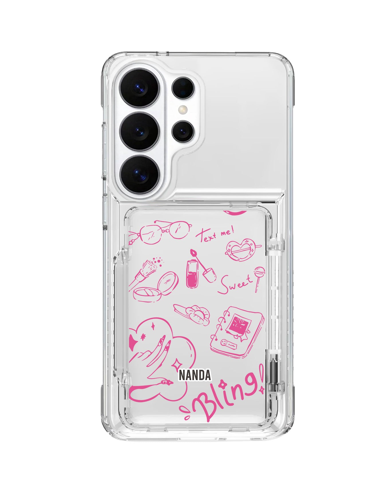 Android Crystal Wallet Standing Case - Girly Notes