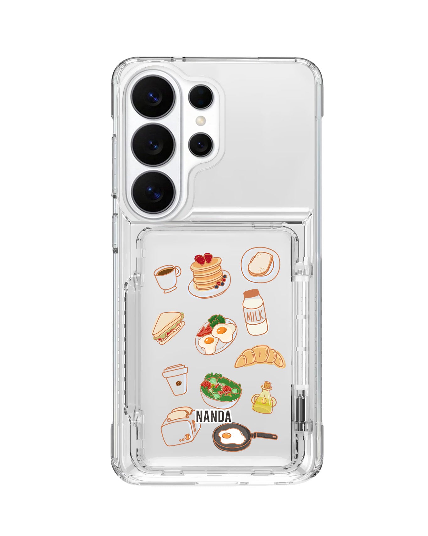 Android Crystal Wallet Standing Case - Morning Munchies
