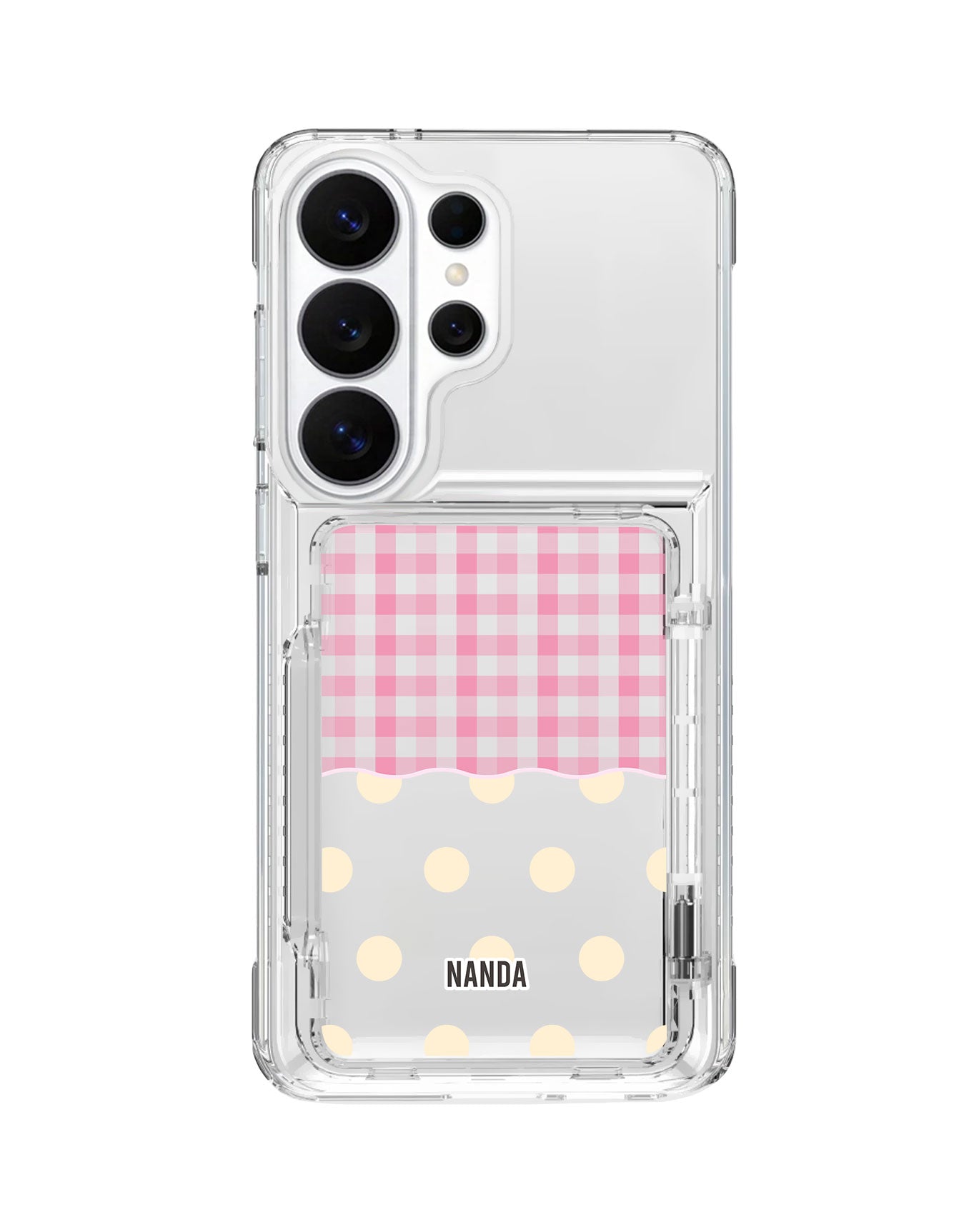 Android Crystal Wallet Standing Case - Pink Picnic Day