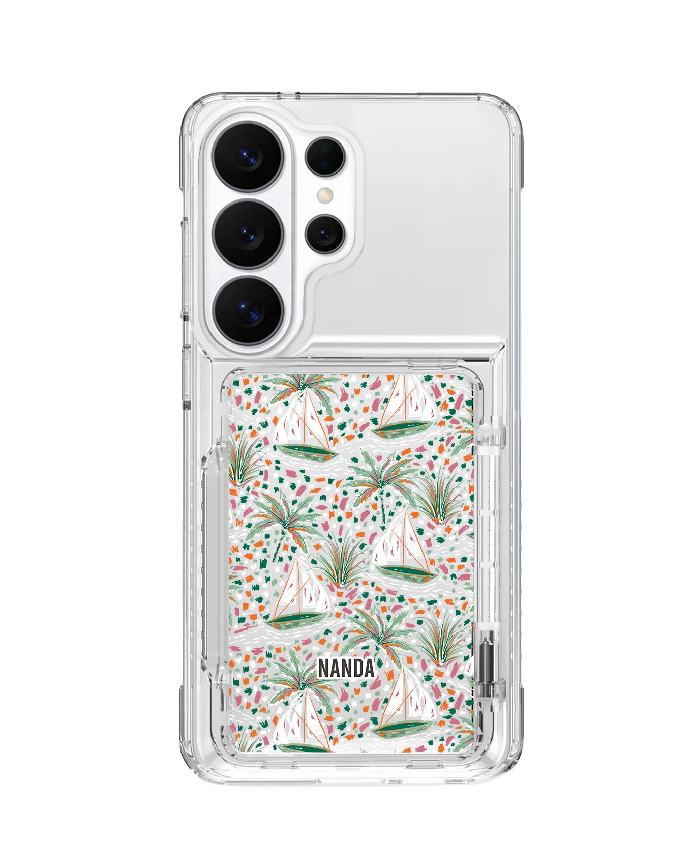 Android Crystal Wallet Standing Case - Sea Canvas
