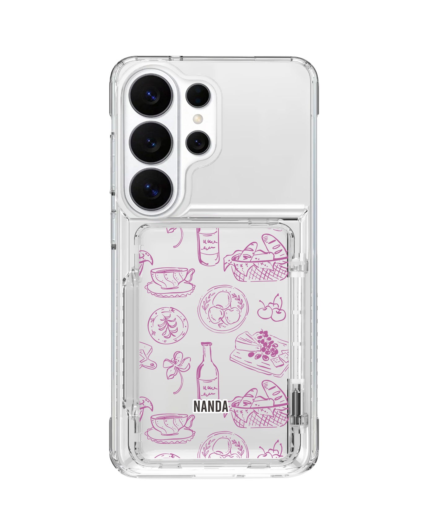 Android Crystal Wallet Standing Case - Tea & Treats