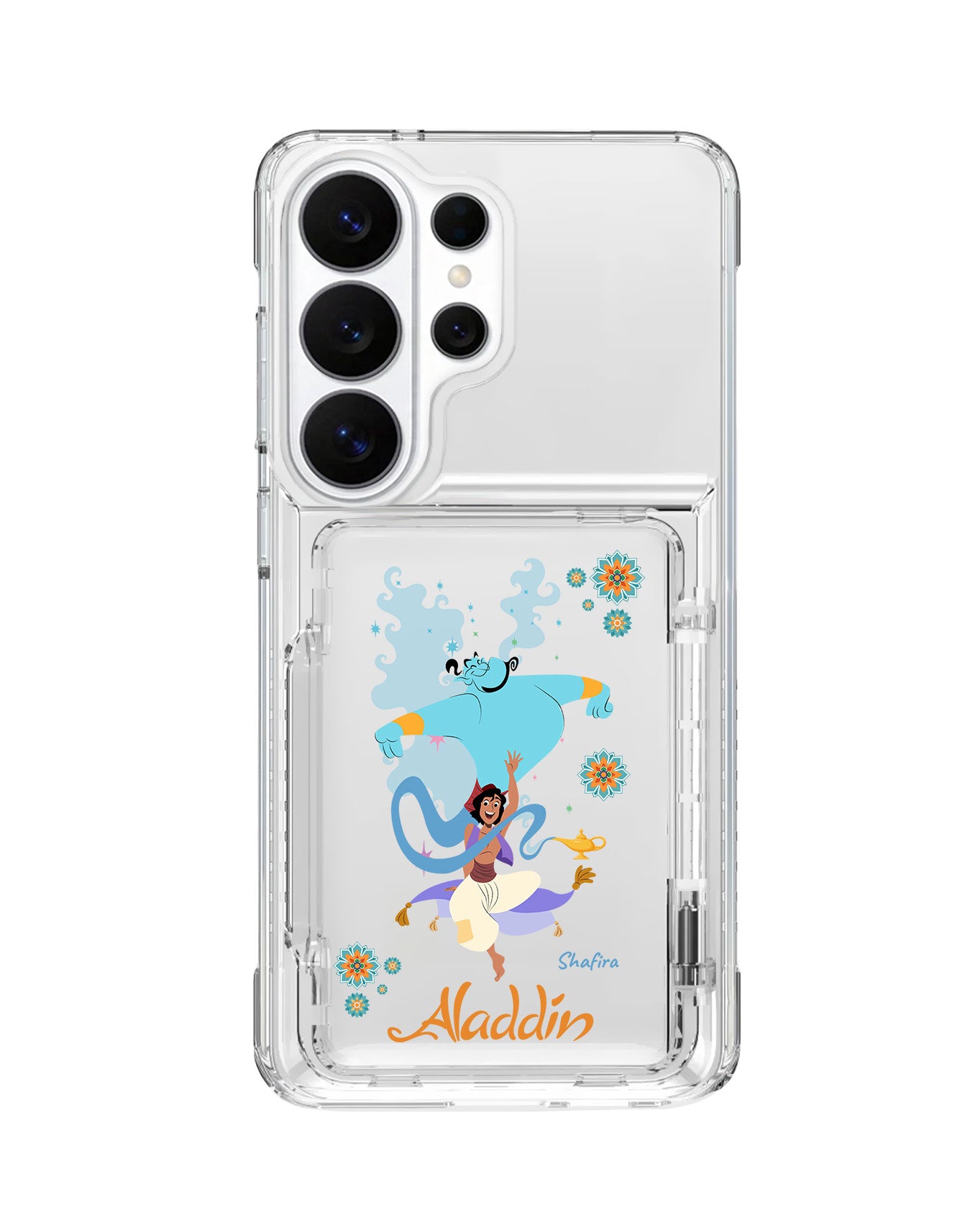 Android Crystal Wallet Standing Case - Aladdin And Genie