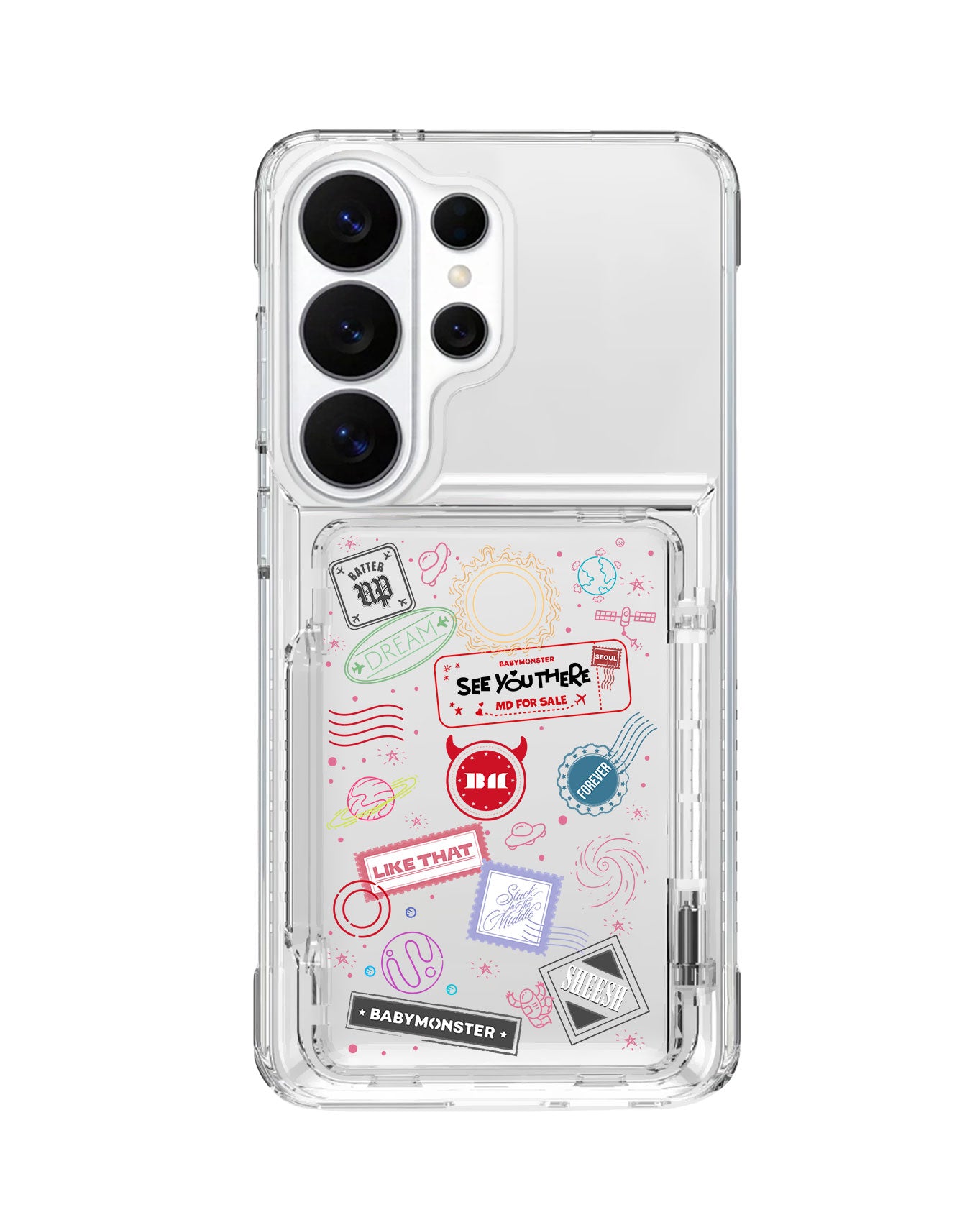 Android Crystal Wallet Standing Case - Babymon 2