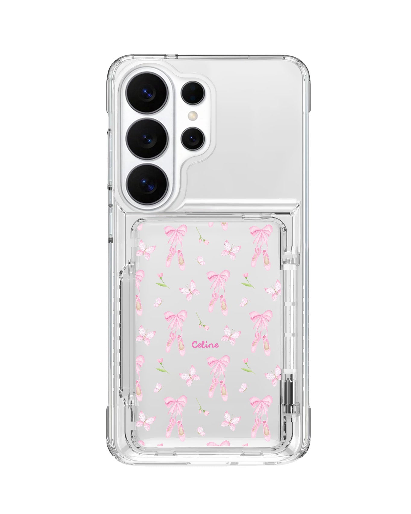 Android Crystal Wallet Standing Case - Ballerina Fly