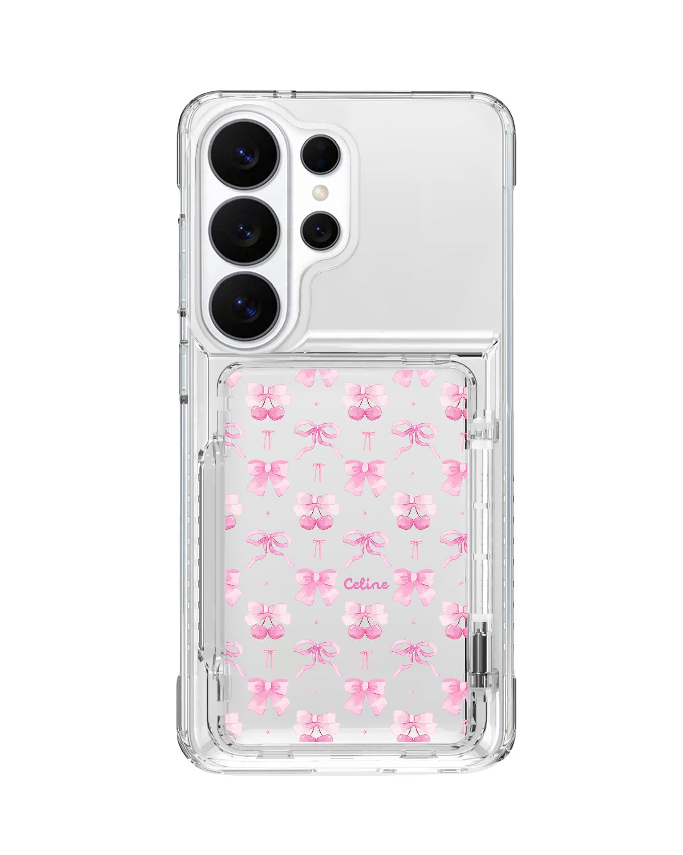 Android Crystal Wallet Standing Case - Berry Pin