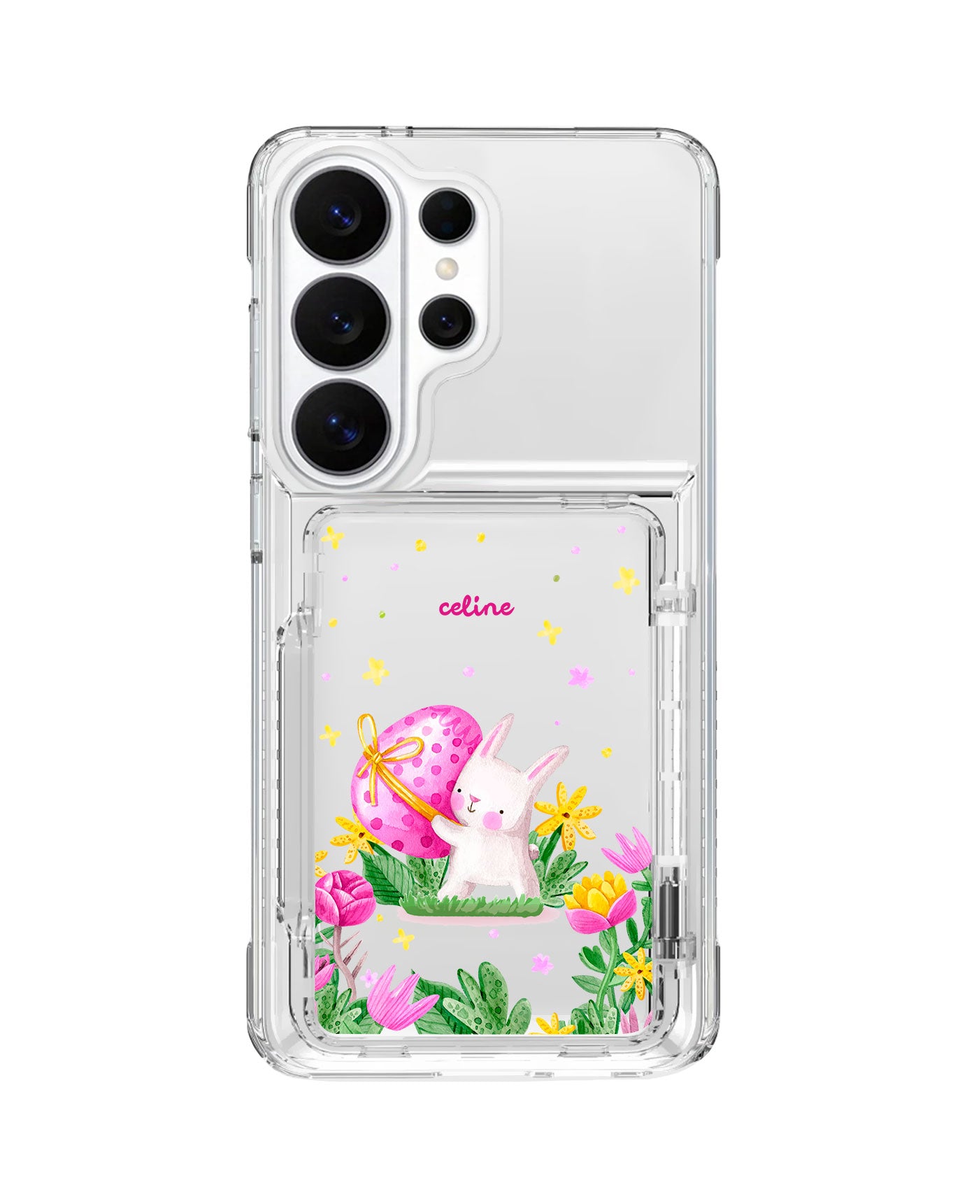 Android Crystal Wallet Standing Case - Easter Bunny