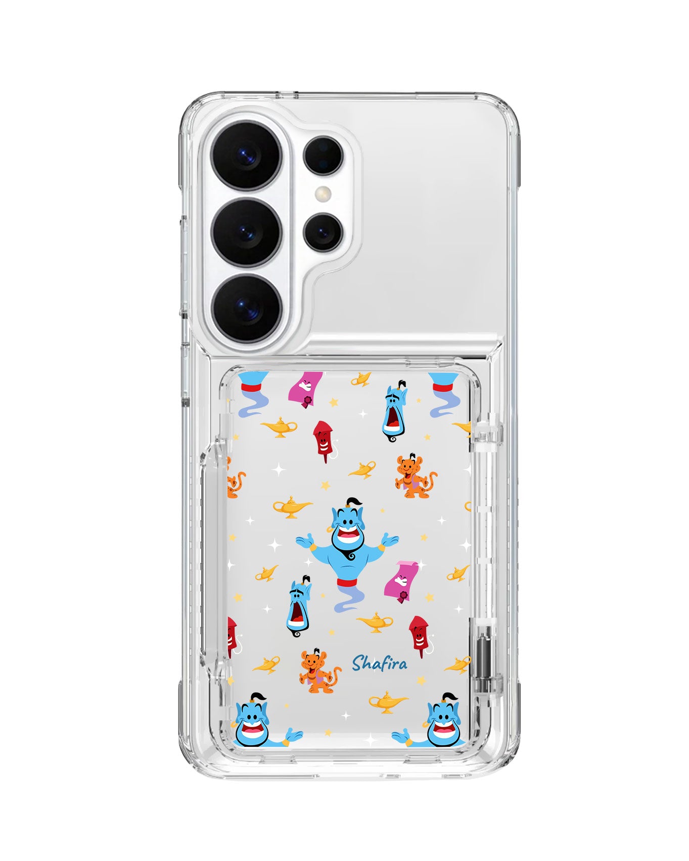 Android Crystal Wallet Standing Case - Genie The Lamp