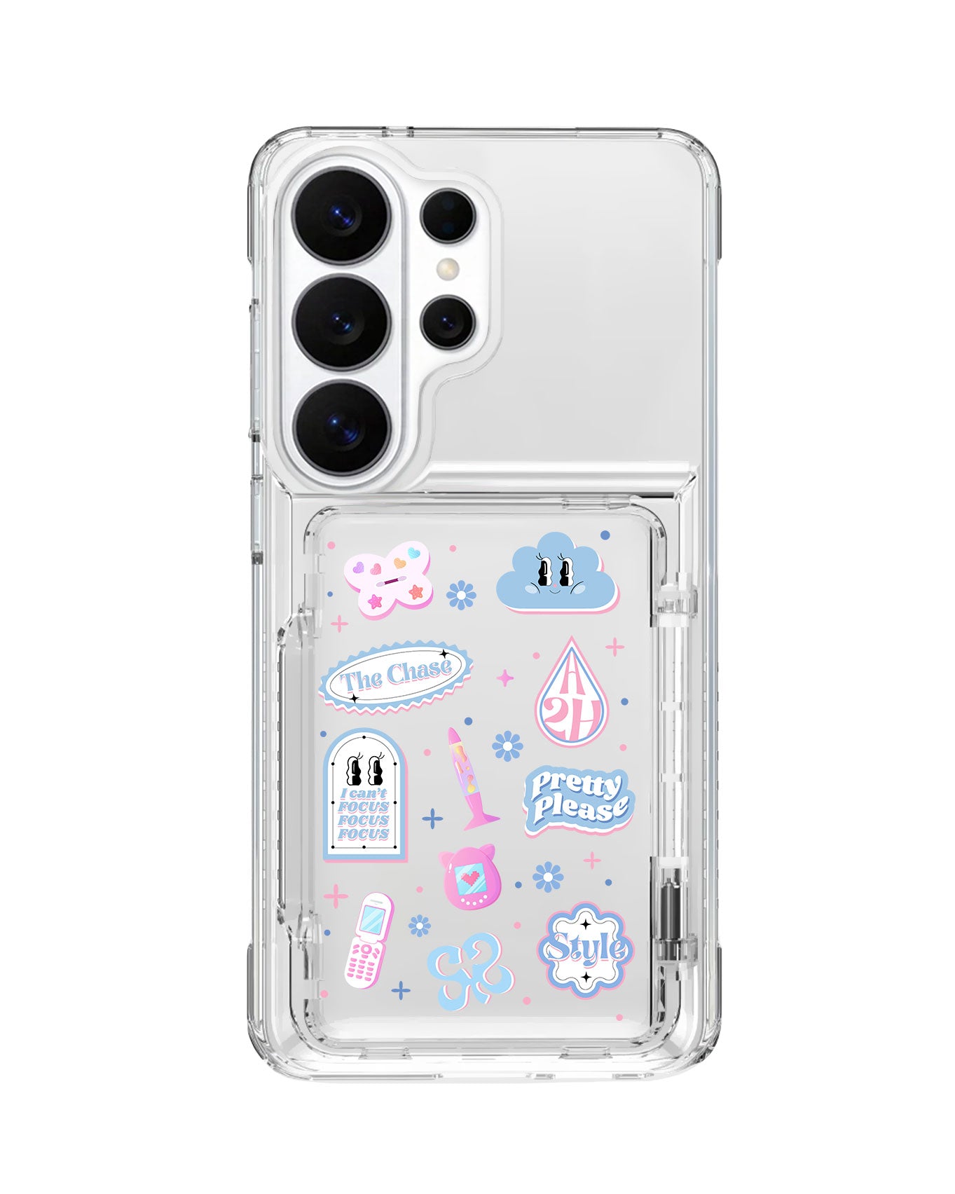 Android Crystal Wallet Standing Case - Heart2heart