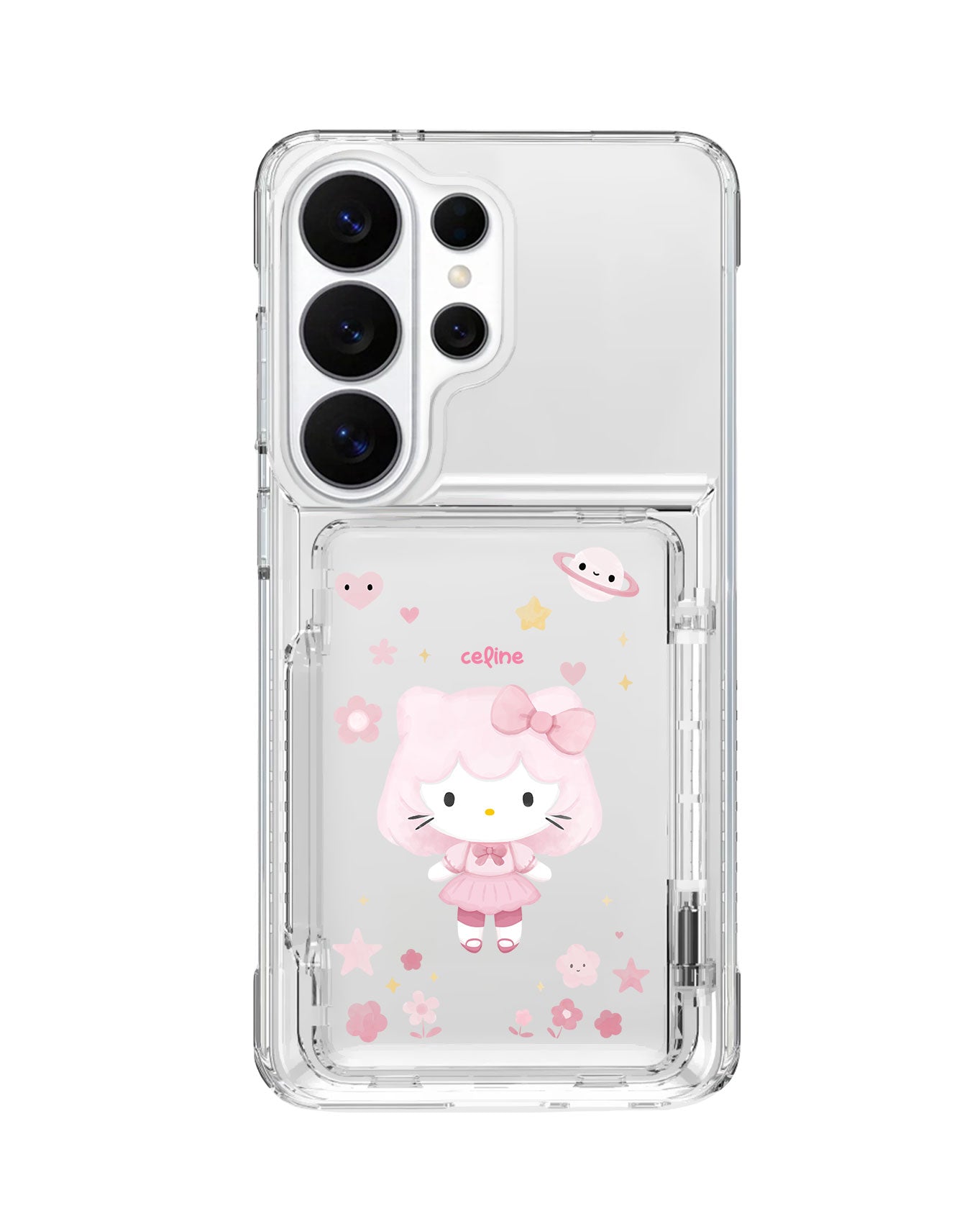 Android Crystal Wallet Standing Case - Hello Kitty