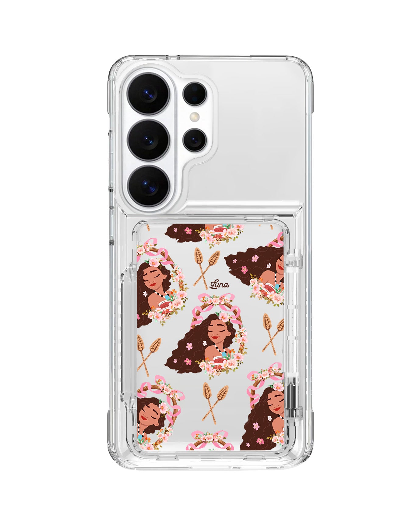 Android Crystal Wallet Standing Case - Moana