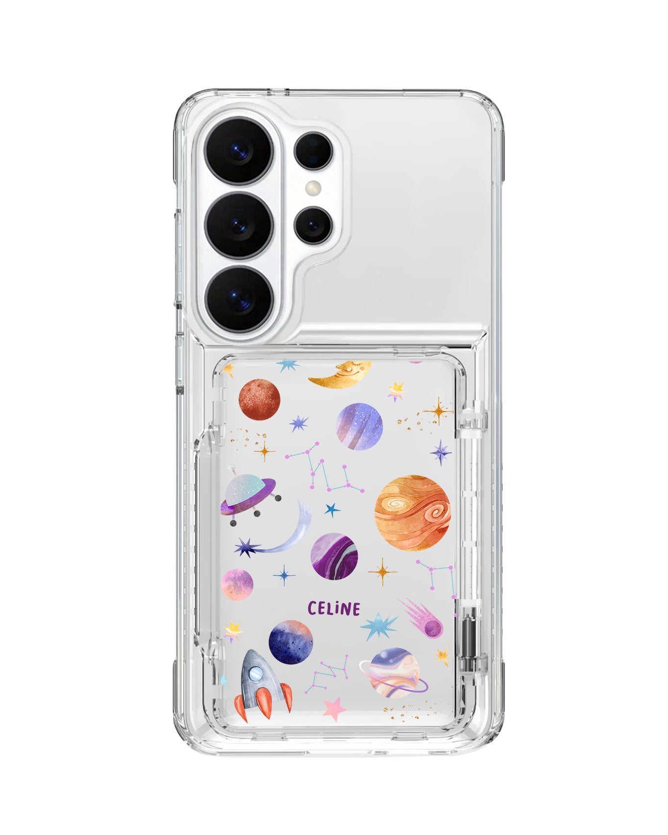 Android Crystal Wallet Standing Case - Planetarium