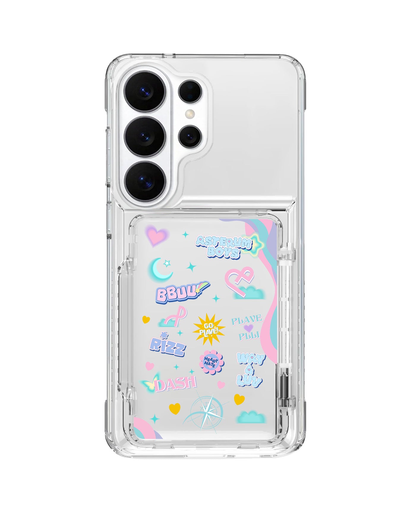 Android Crystal Wallet Standing Case - Plave