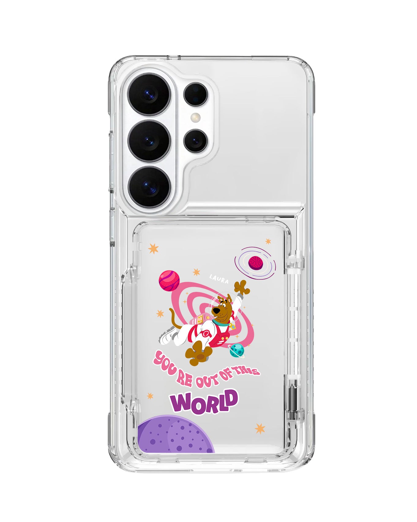 Android Crystal Wallet Standing Case - Scooby Out Of World