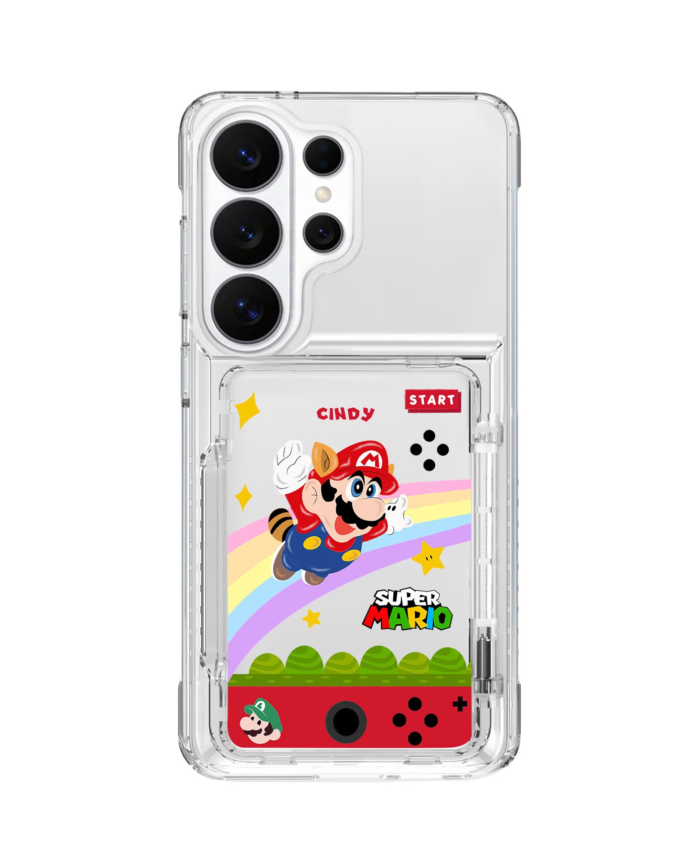 Android Crystal Wallet Standing Case - Super Swing Mario