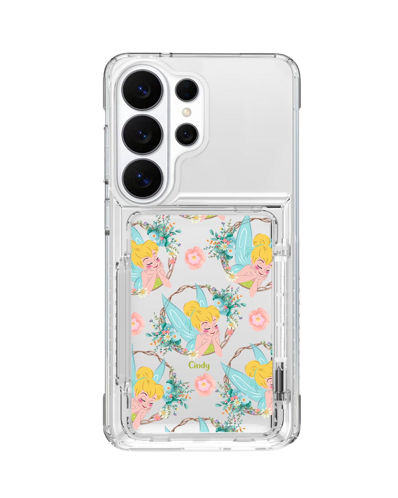 Android Crystal Wallet Standing Case - Tingkerbell Pattern