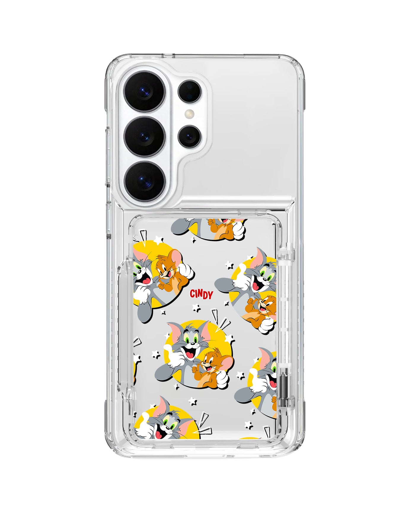 Android Crystal Wallet Standing Case - Tom And Jerry